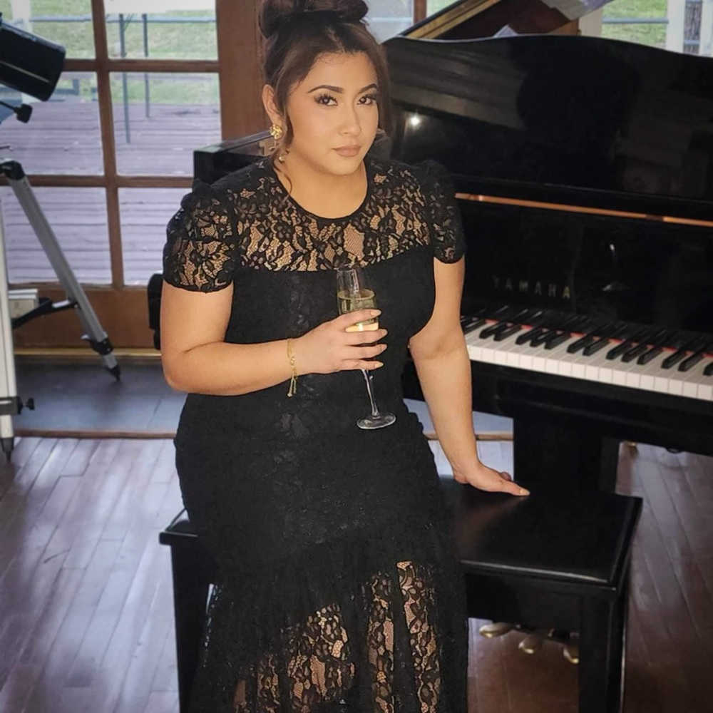 Shoshanna Midnight beautiful black lace dress